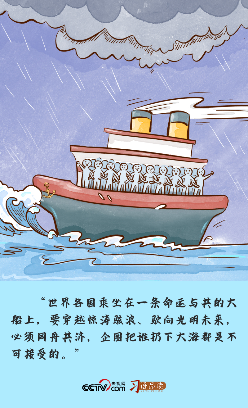 習(xí)語(yǔ)品讀｜“世界各國(guó)乘坐在一條命運(yùn)與共的大船上”