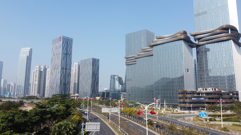 2024年1月1日，廣東珠海，橫琴粵澳深度合作區(qū)樓群。