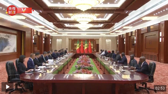 獨家視頻丨習(xí)近平同塞內(nèi)加爾總統(tǒng)法耶會談
