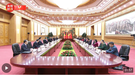獨家視頻丨習近平會見越南國會主席：進一步豐富中越命運共同體內(nèi)涵