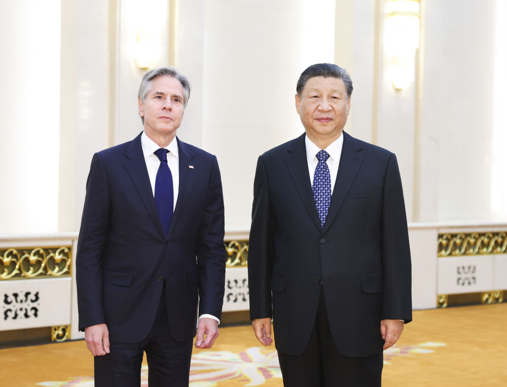 習(xí)近平會(huì)見(jiàn)美國(guó)國(guó)務(wù)卿布林肯