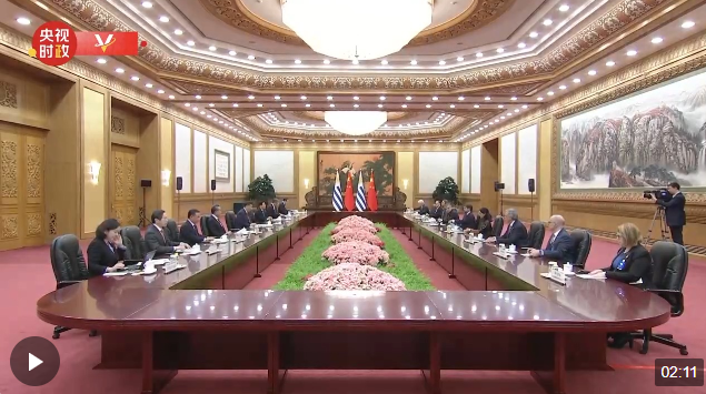 習(xí)近平同烏拉圭總統(tǒng)拉卡列會(huì)談