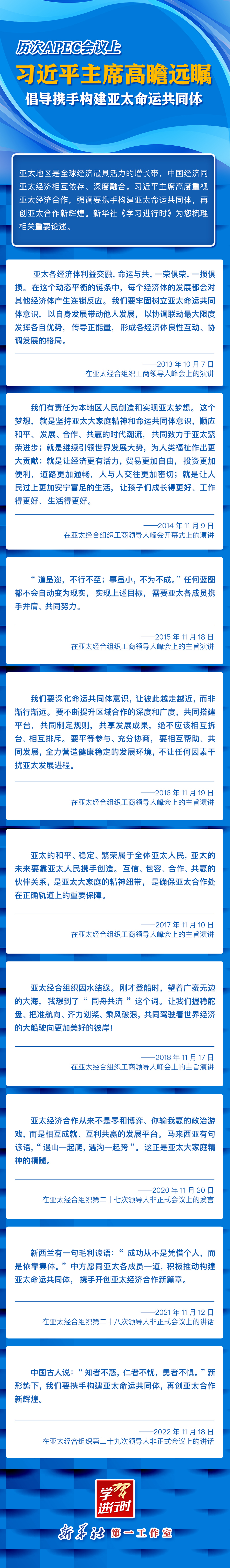 學(xué)習(xí)進(jìn)行時(shí)丨歷次APEC會(huì)議上 習(xí)近平主席高瞻遠(yuǎn)矚 倡導(dǎo)攜手