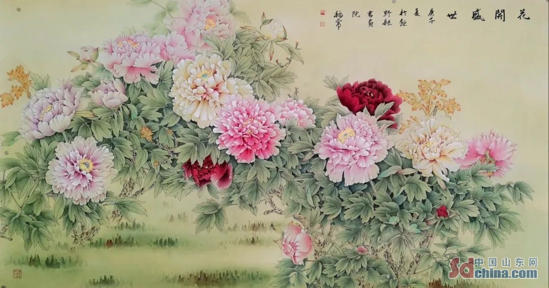 菏澤市巨野縣：多維度構塑工筆牡丹畫文化價值