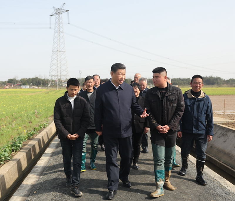2024年3月19日，習(xí)近平總書記在湖南常德港中坪村考察。
