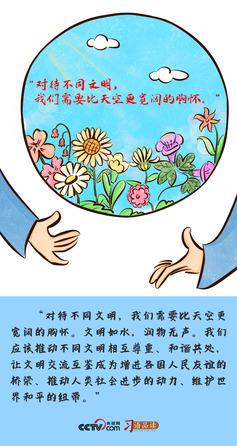 習(xí)語(yǔ)品讀｜“對(duì)待不同文明，我們需要比天空更寬闊的胸懷”
