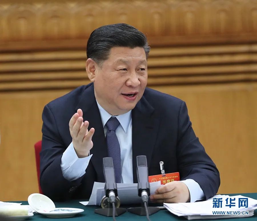2019年3月7日，習近平參加十三屆全國人大二次會議甘肅代表團的審議。新華社記者 鞠鵬 攝