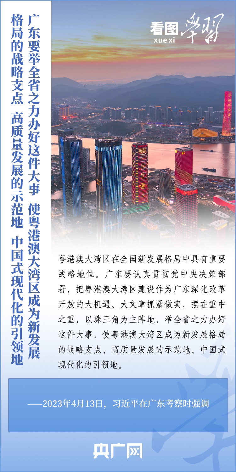 看圖學(xué)習(xí) | 一點(diǎn)兩地 總書記引領(lǐng)推進(jìn)粵港澳大灣區(qū)建設(shè)