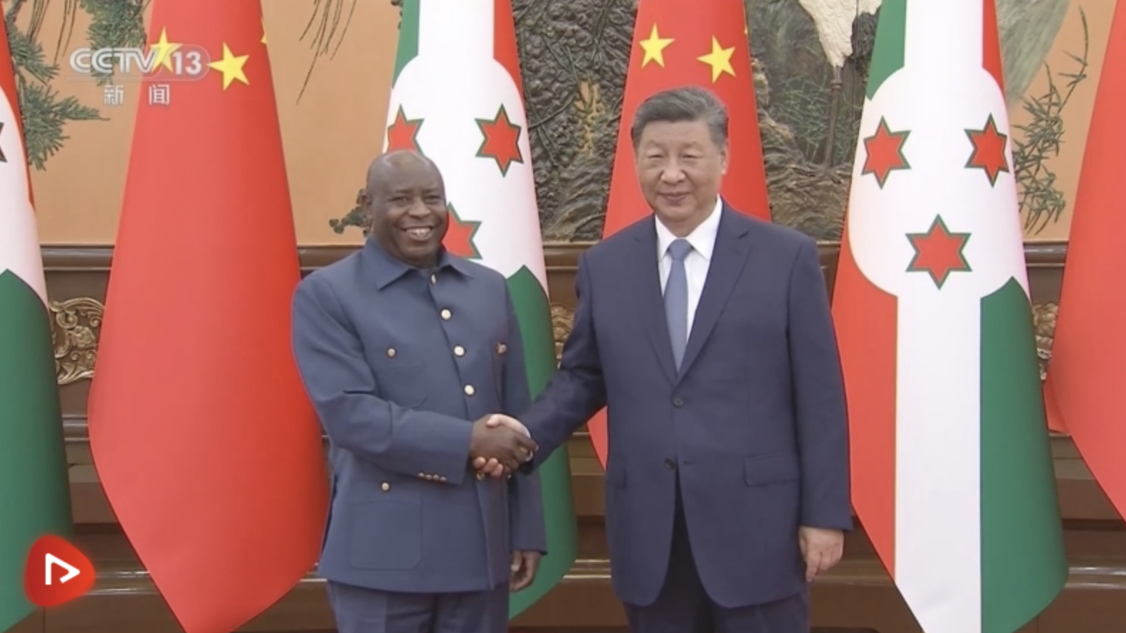 習(xí)近平會(huì)見布隆迪總統(tǒng)恩達(dá)伊施米耶