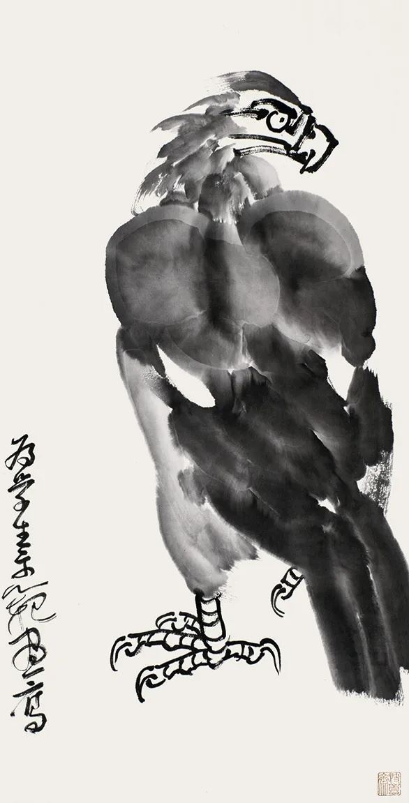 為學生示范畫鷹（課稿）